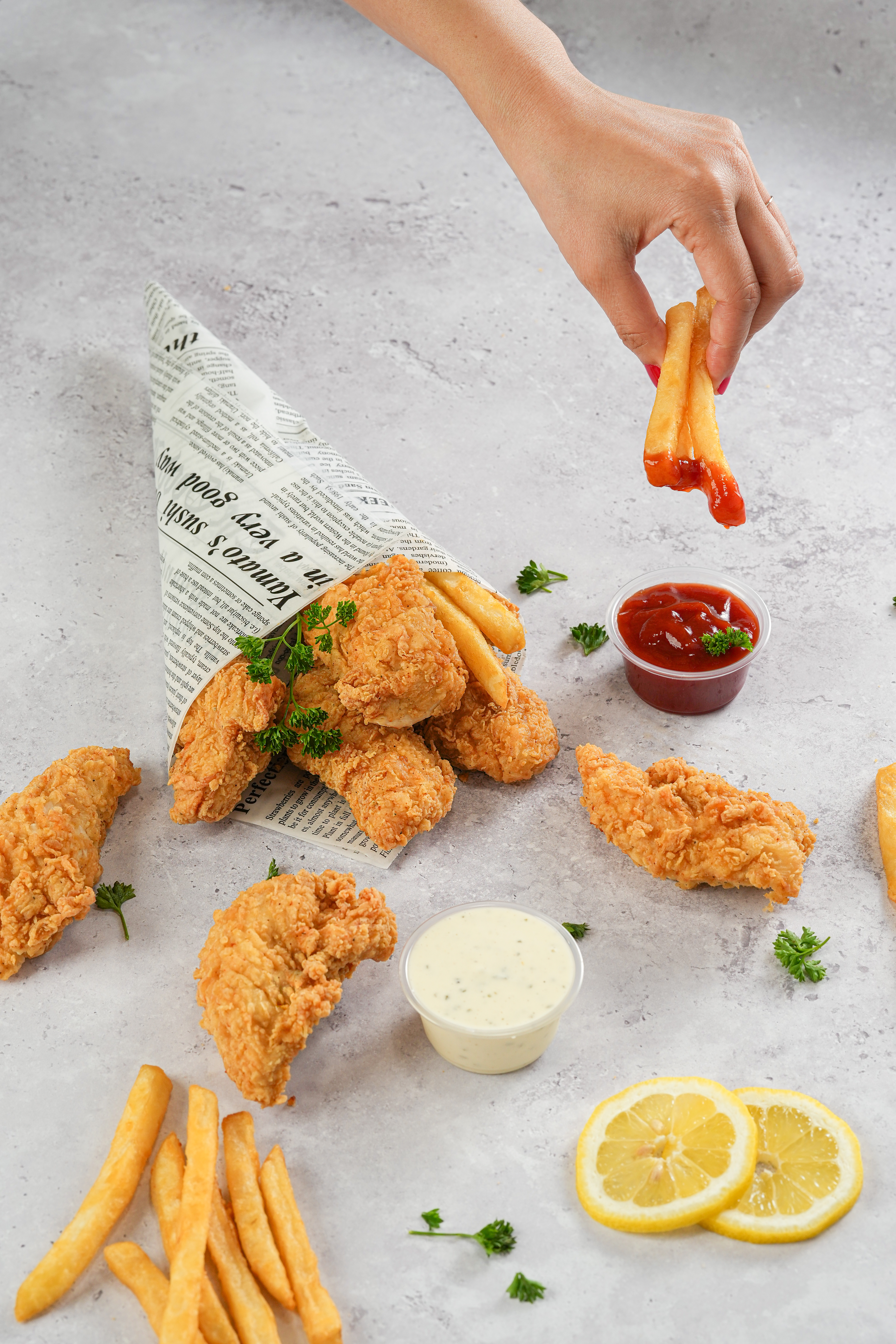 Fries and dipping