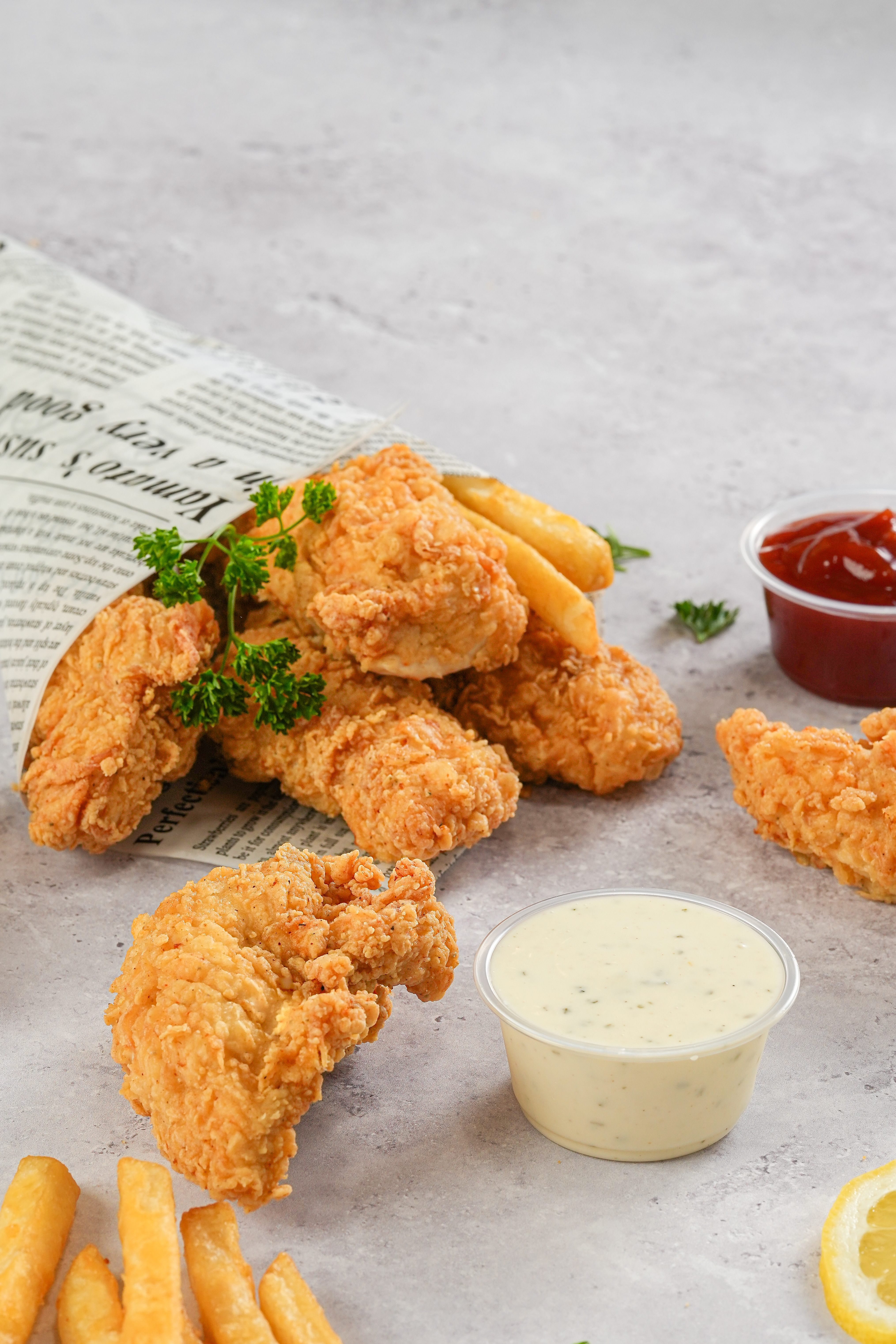 Fried seafood